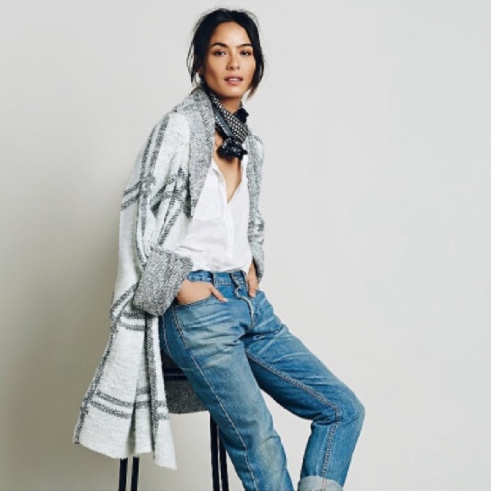 Free People WINDOWPANE SWEATER